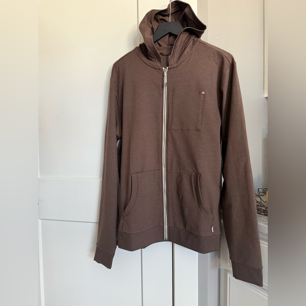 🤩NWT🤩 Men’s Vuori Coronado Zip-Up in Expresso Large